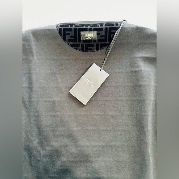 NWT! Fendi Sweatshirt Black Wool Pullover FF Logo Pattern Size Large Authentic! - Picture 12 of 15